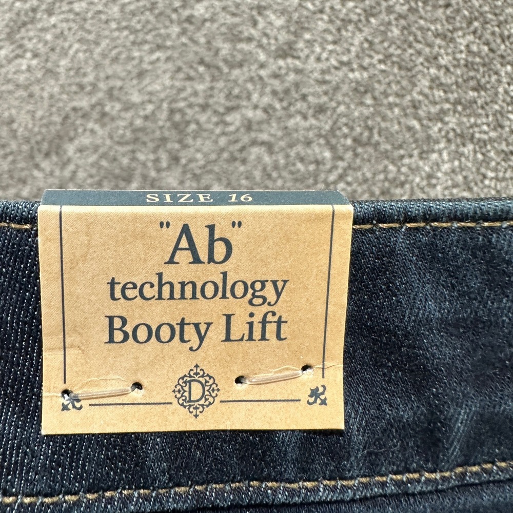 Democracy Ab Technology Itty Bitty Boot Jeans Women 16 High Rise Shaping Stretch - Picture 12 of 16